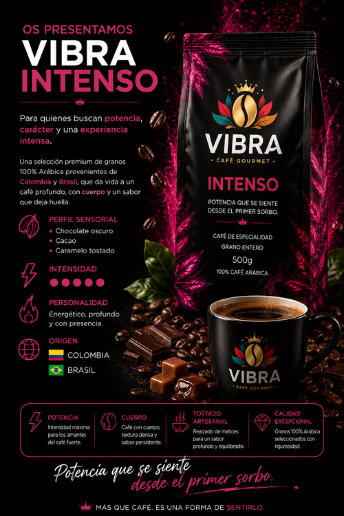 VIBRA INTENSO — 500g | Café Robusto | 100% Arábica Puro