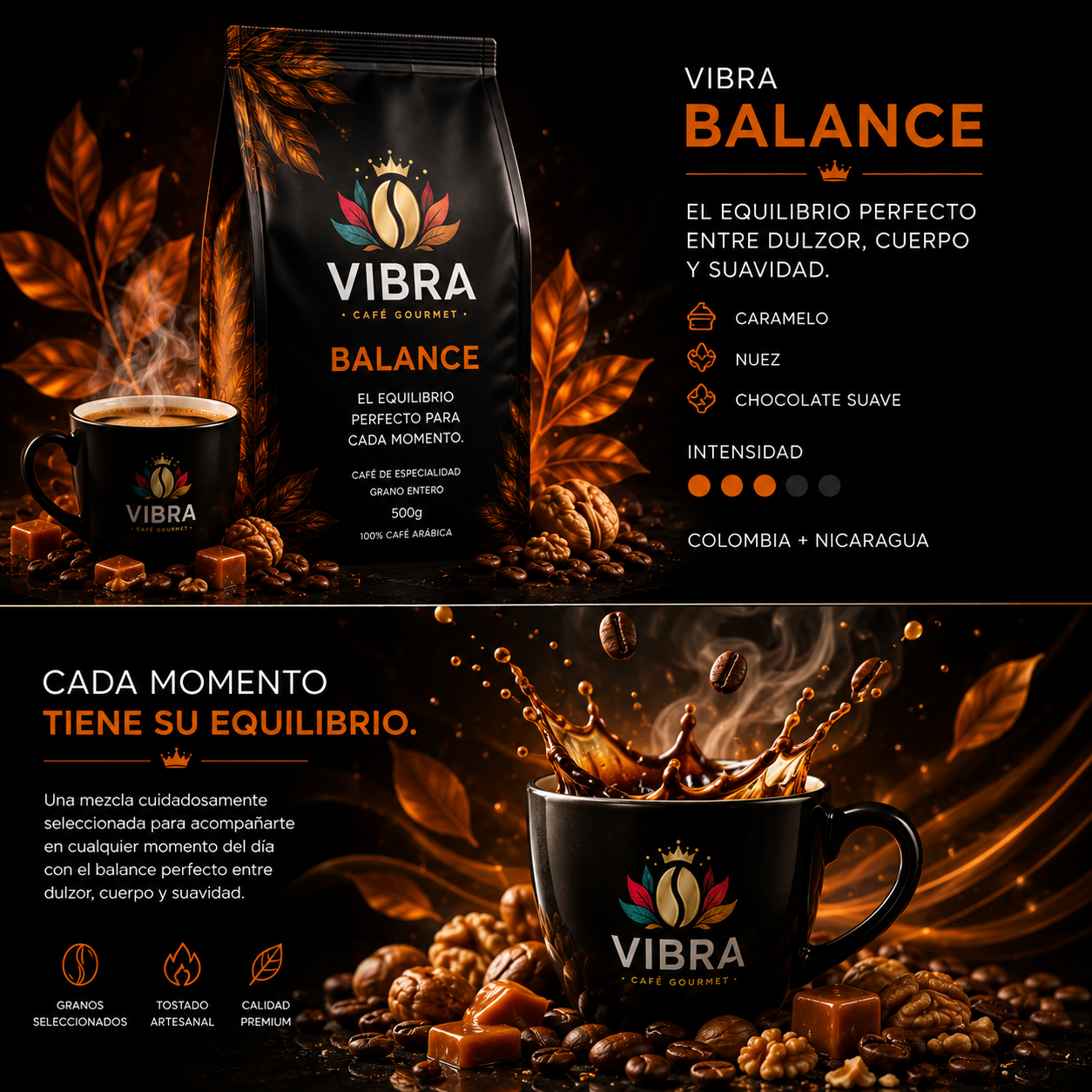 VIBRA BALANCE — 500g | Café Equilibrado | 100% Arábica